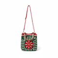 Bolsa Crochet Flor Vermelha