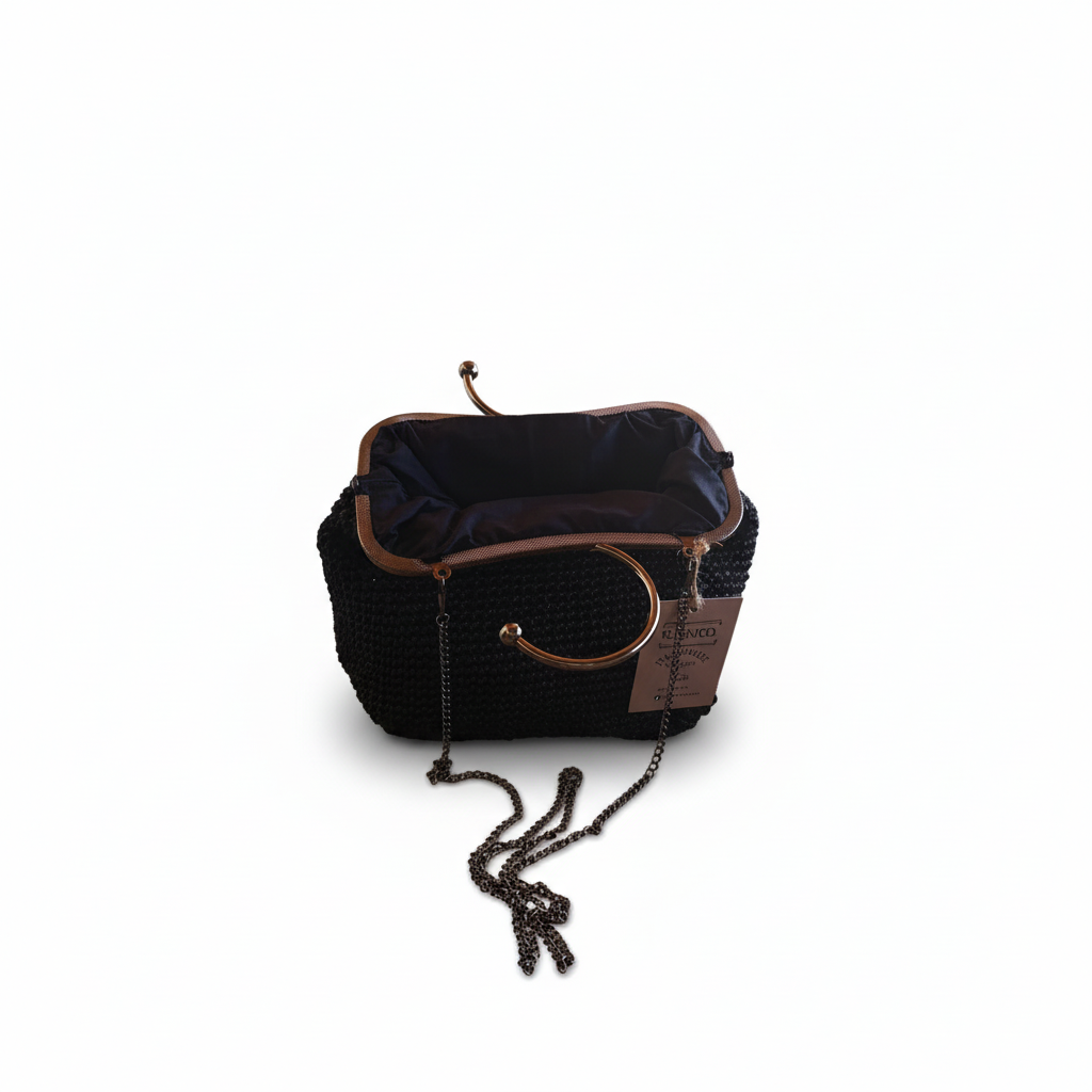 Bolsa Crochet Preta