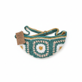 Bolsa Pouchet de Cintura Kukini Co. em verde turquesa, com detalhes ajustáveis e acabamento em nylon resistente.