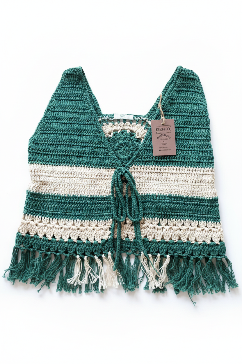 Colete de verão da Kukini Co. em tecido leve, com detalhes elegantes e design moderno ideal para dias quentes