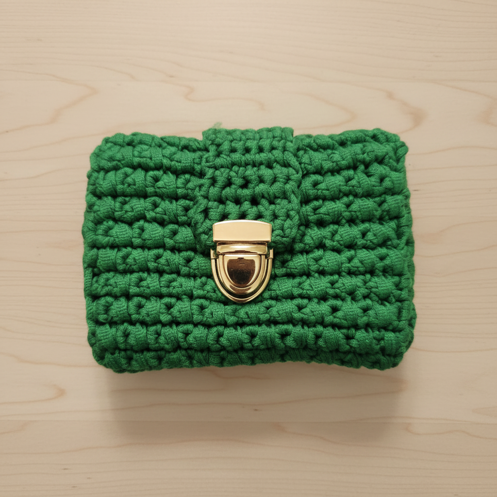 Carteira Crochet Verde
