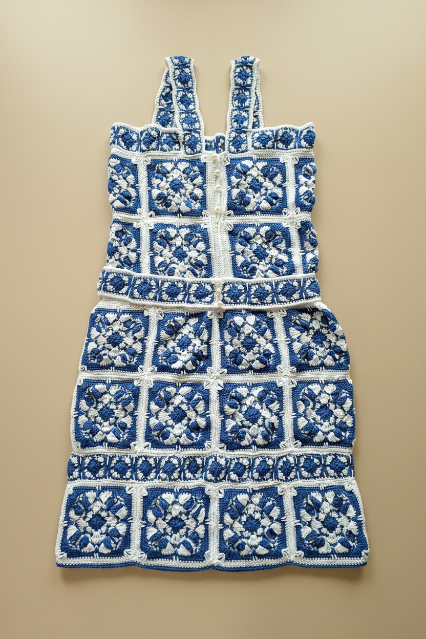 Vestido Azulejo Português da Kukini Co. com estampa colorida de azulejos tradicionais portugueses, vestido feminino elegante.