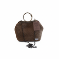 Bolsa Crochet Bege Dourada