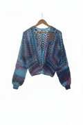 Kimono crochet fundo branco