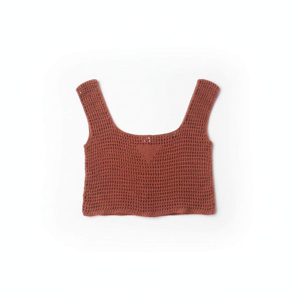 Top crochet fundo branco
