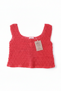 Top Crochet Vermelho Tank
